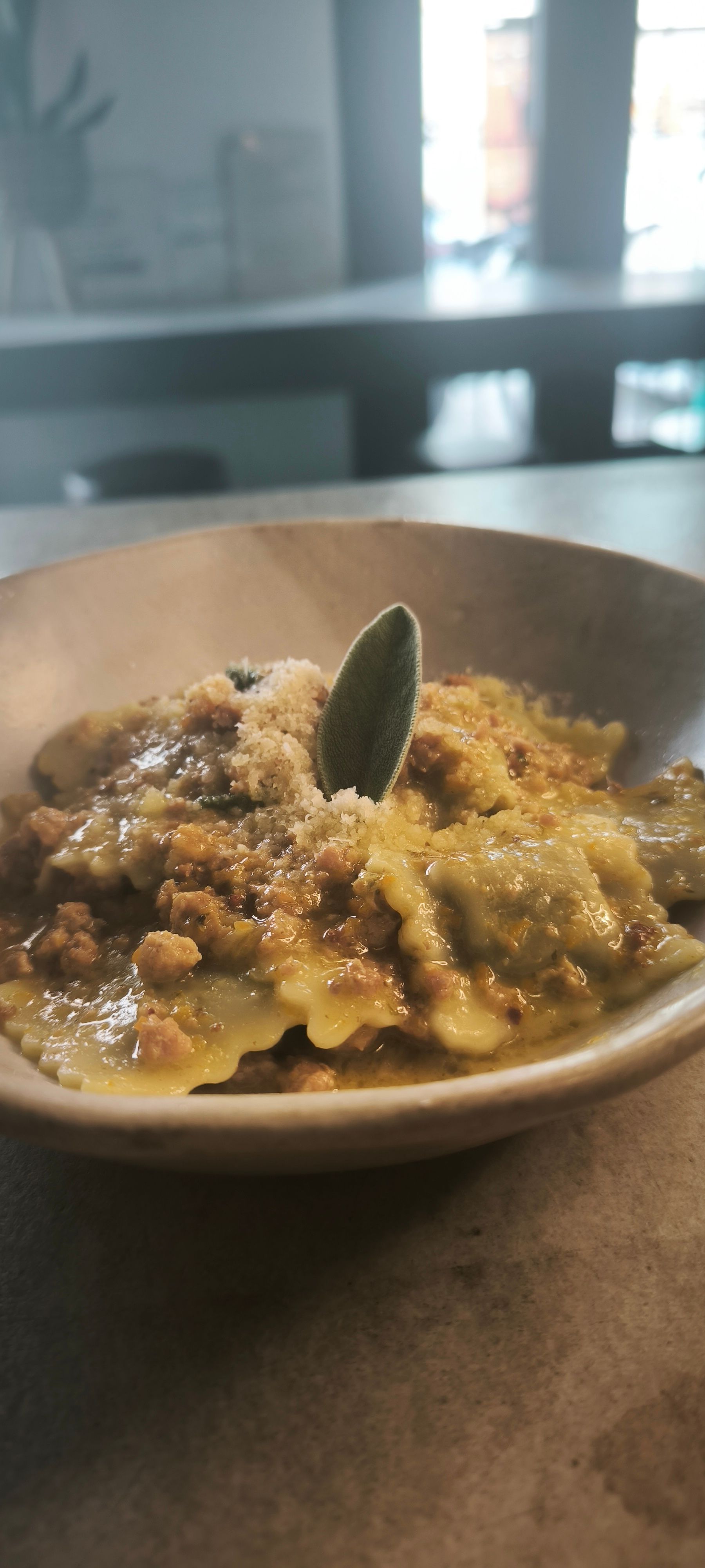 Agnolotti al ragout de solomillo de cerdo