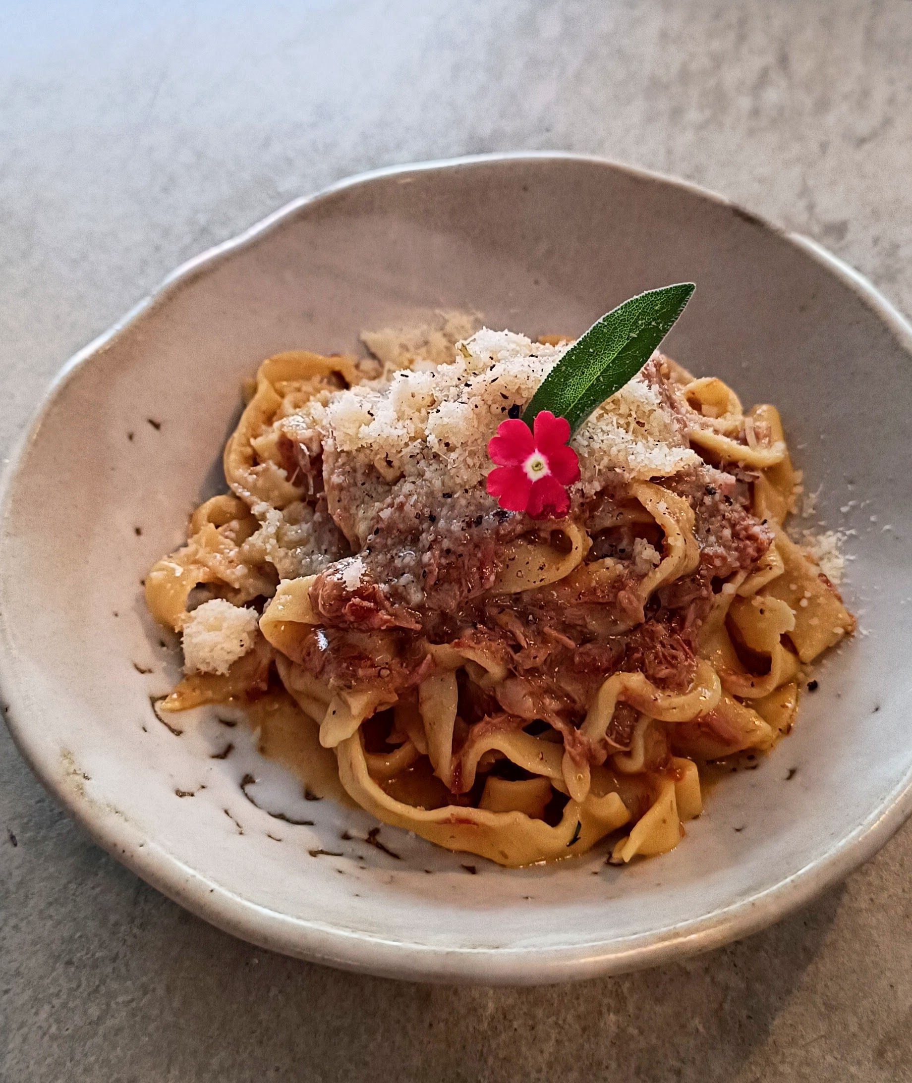 Tagliatella con ragout de jabalí 